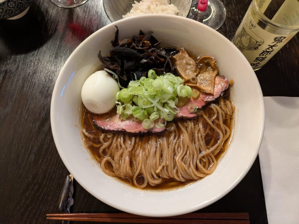 Homemade porcini shoyu ramen