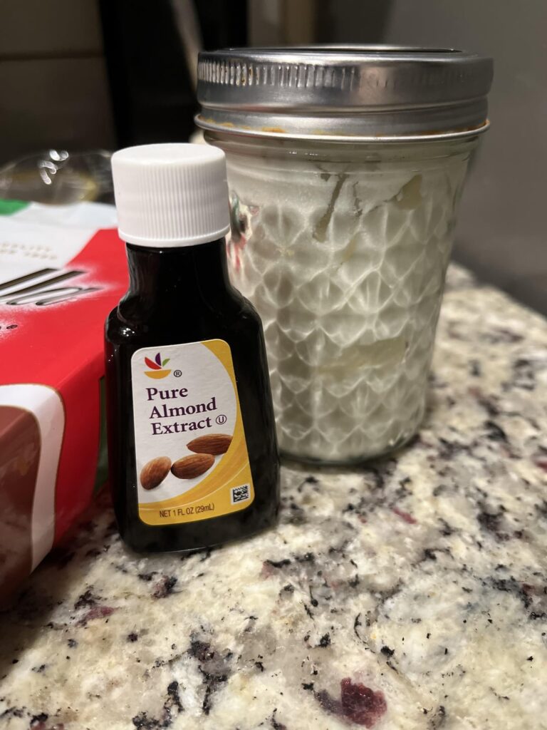 Home made whipped cream.