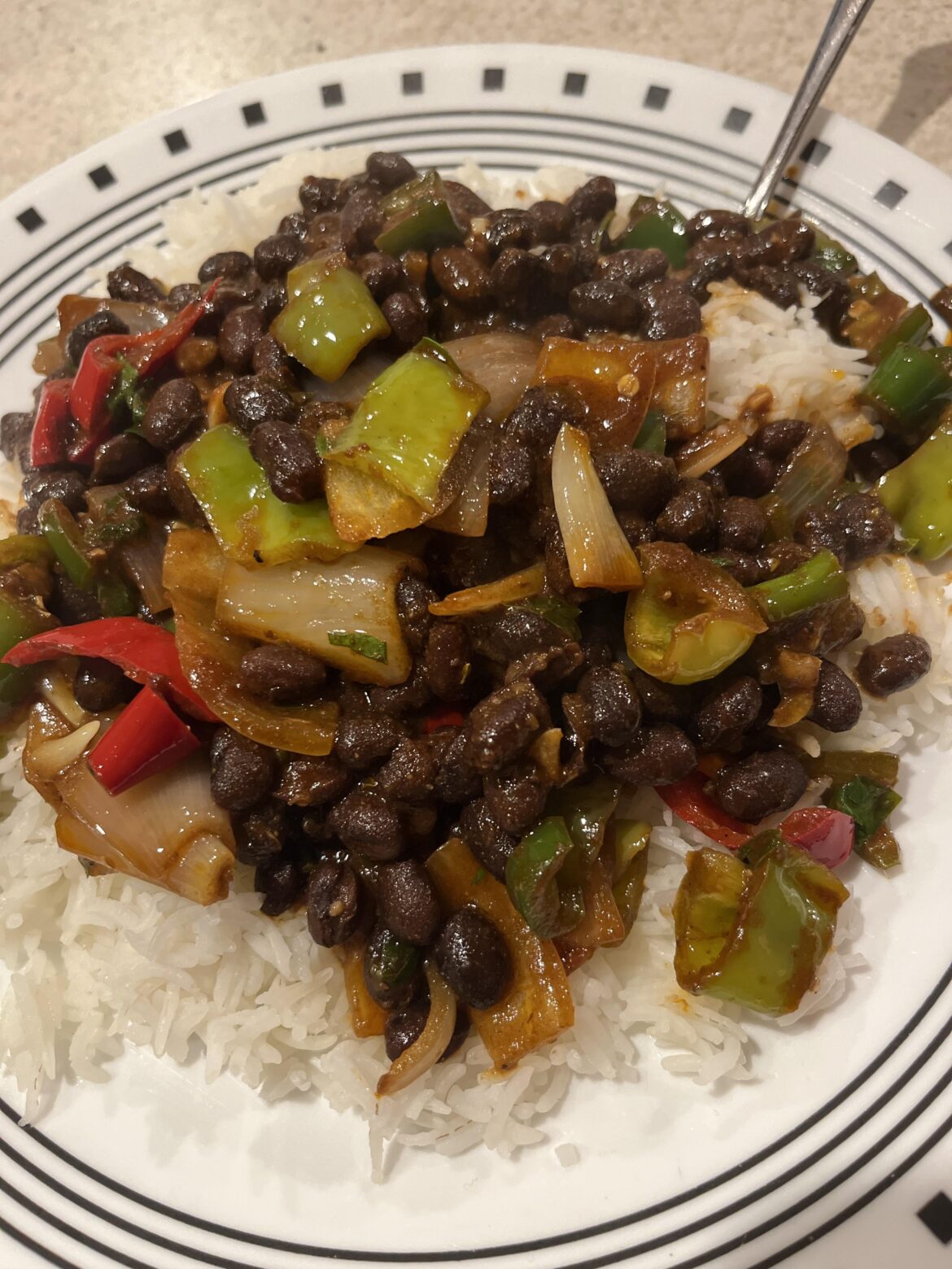 Beans and rice quickie