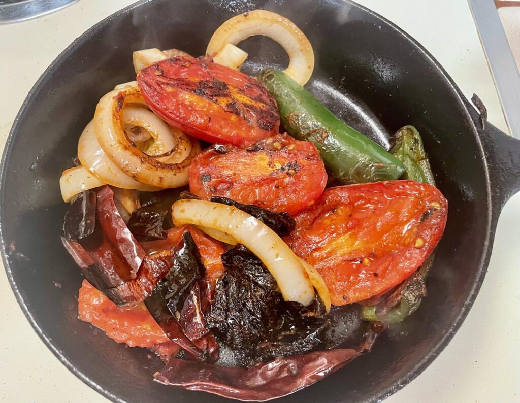 Not in pic: cilantro, lime, salt, pepper, agave nectar, small can of El Pato