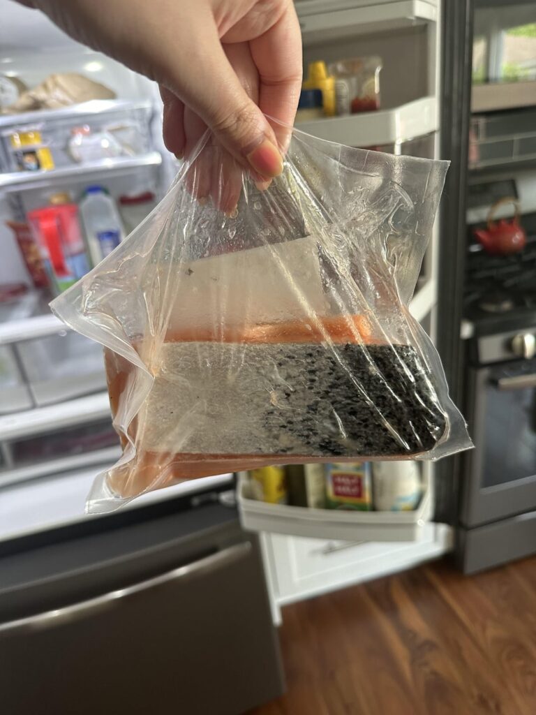 Salmon arrived non vacuum sealed