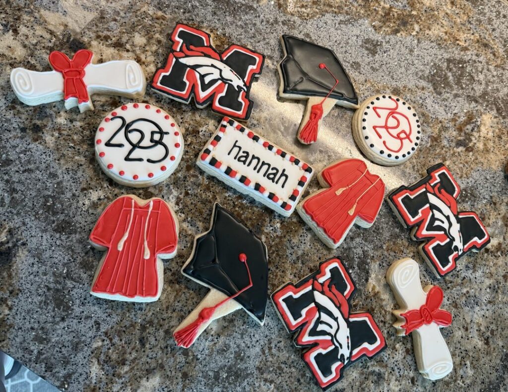 Graduation cookies - Mustang Highschool