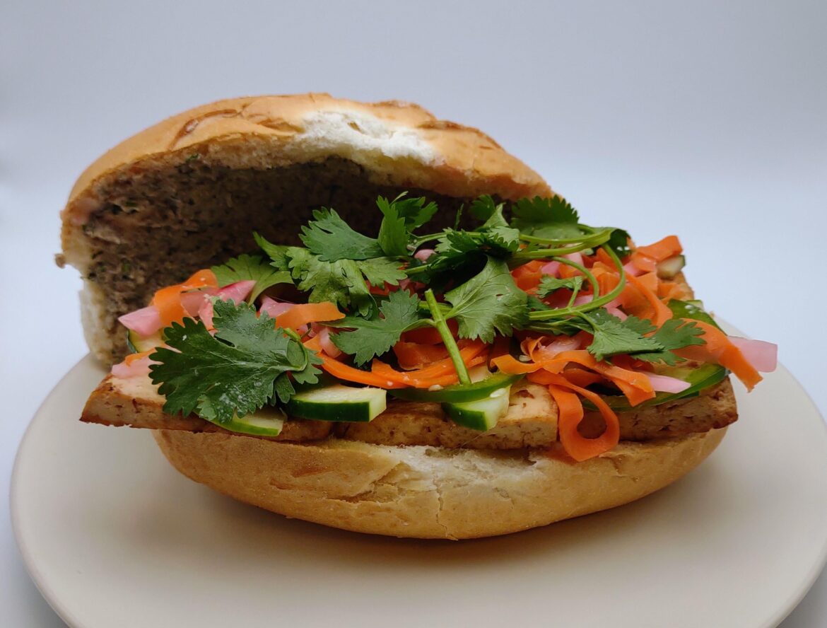 Homemade vegetarian Banh Mi