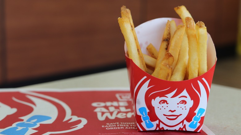 Wendy's fries on paper placemat