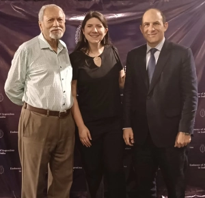 With Ana Colombo and H.E. Mariano Caucino