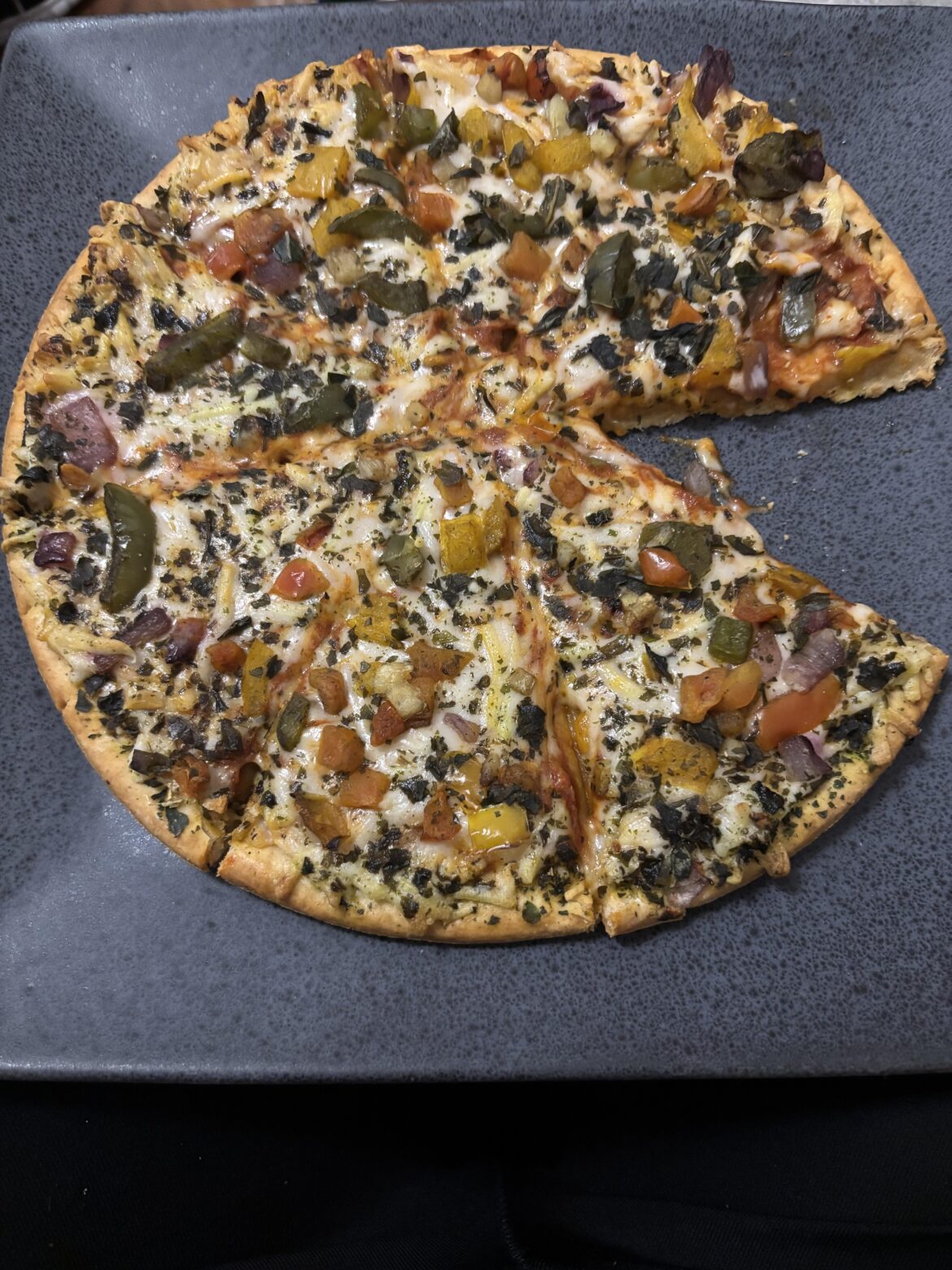 Bf got me stomach friendly pizza.