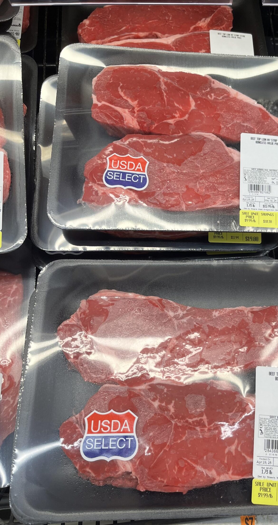 "Select" NY Strip steak. Eesh.