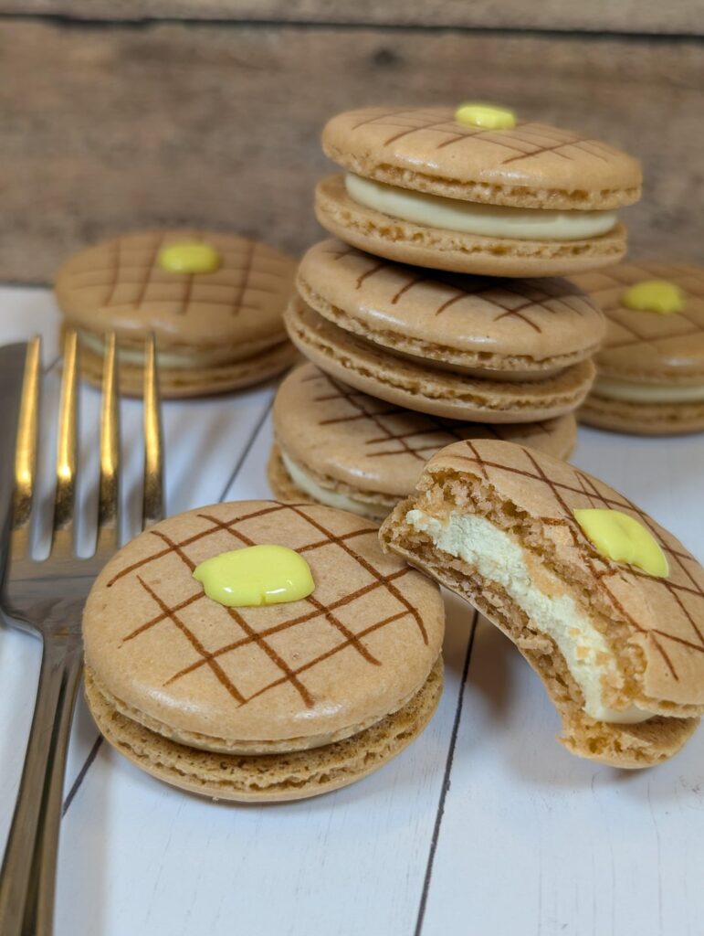 Maple waffle macarons!