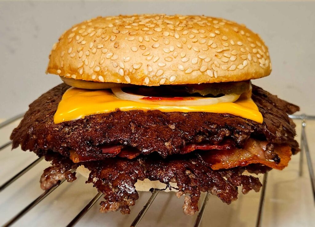 Bacon double cheese smashburger