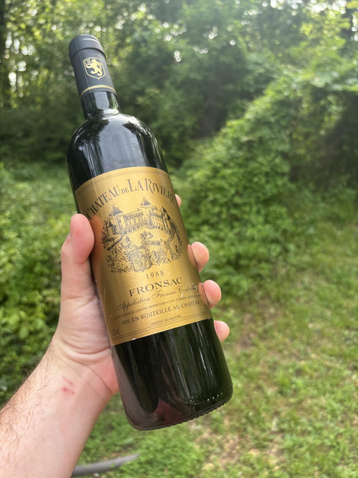 Forgot to get a proper photo of it but had this for my college graduation. 1988 Chateau de la Rivière