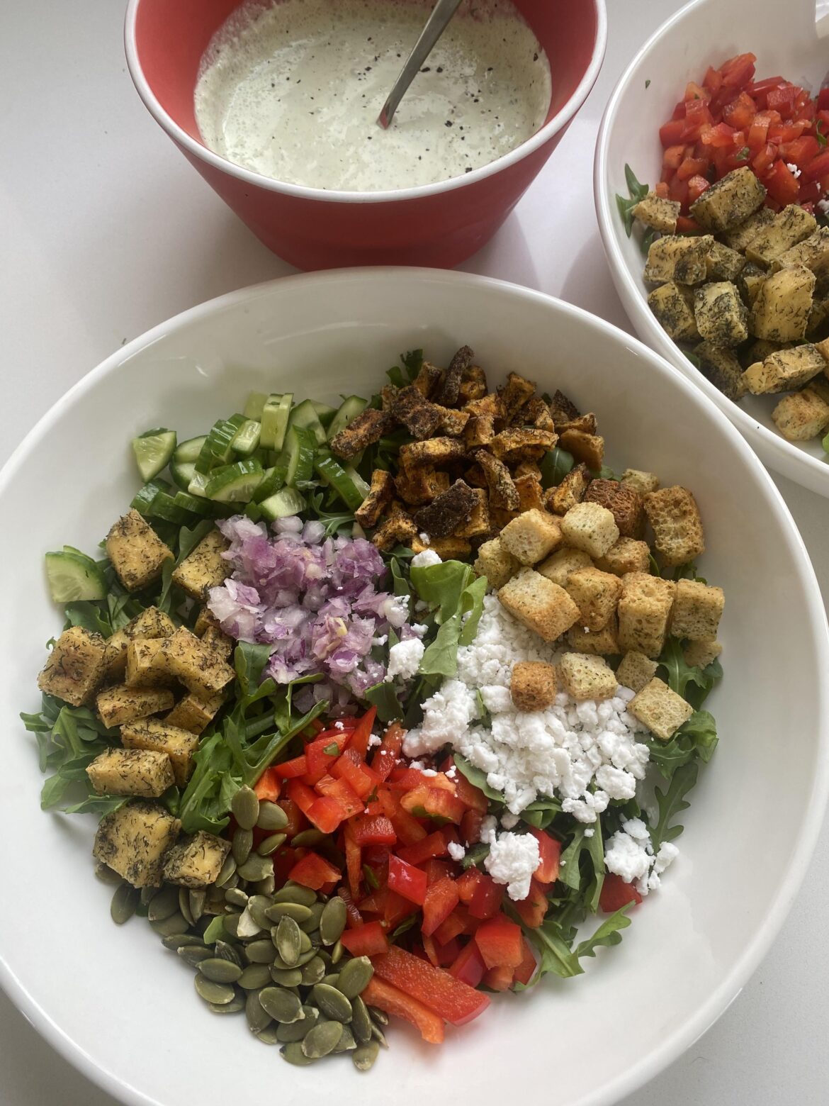 “Clean out the fridge” salad