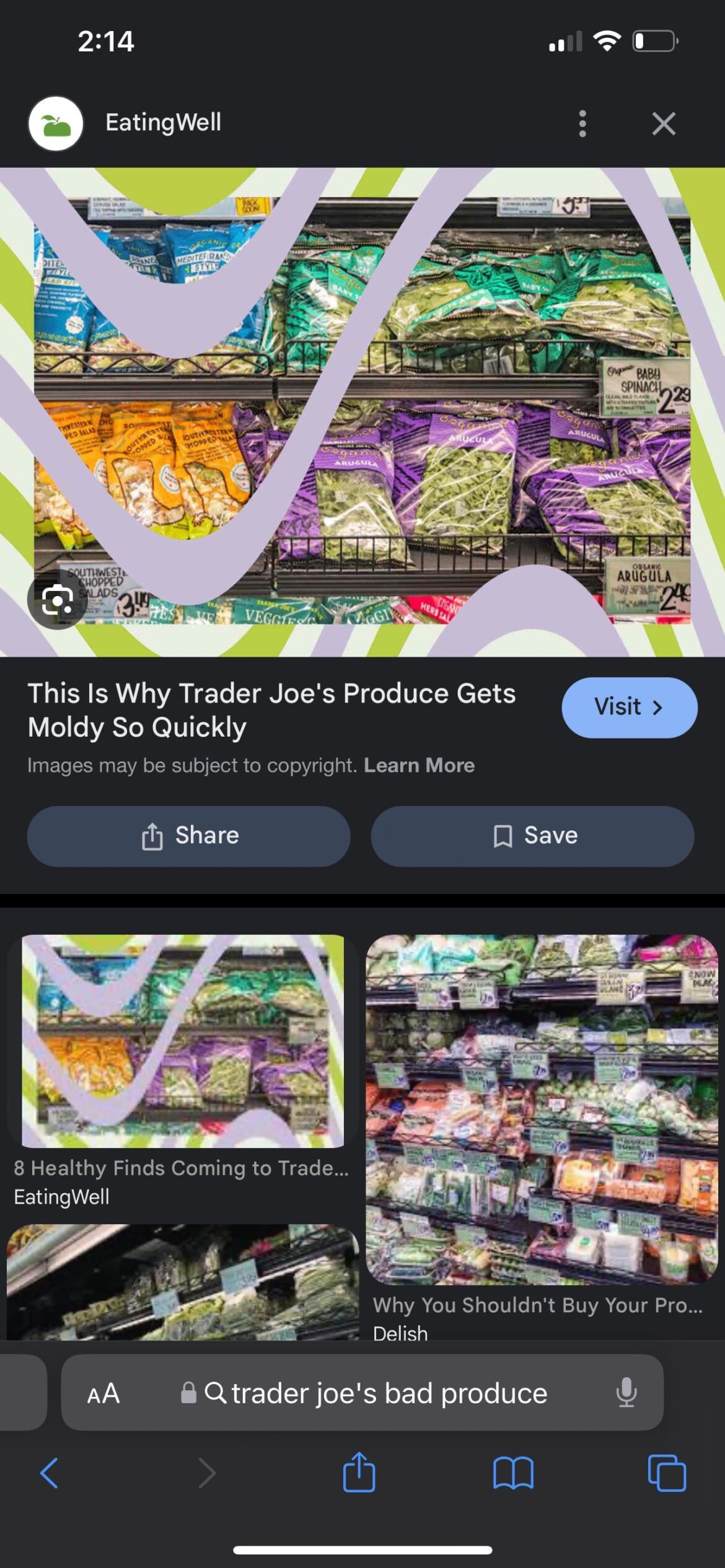 Bad Produce the few times I tried Traders’