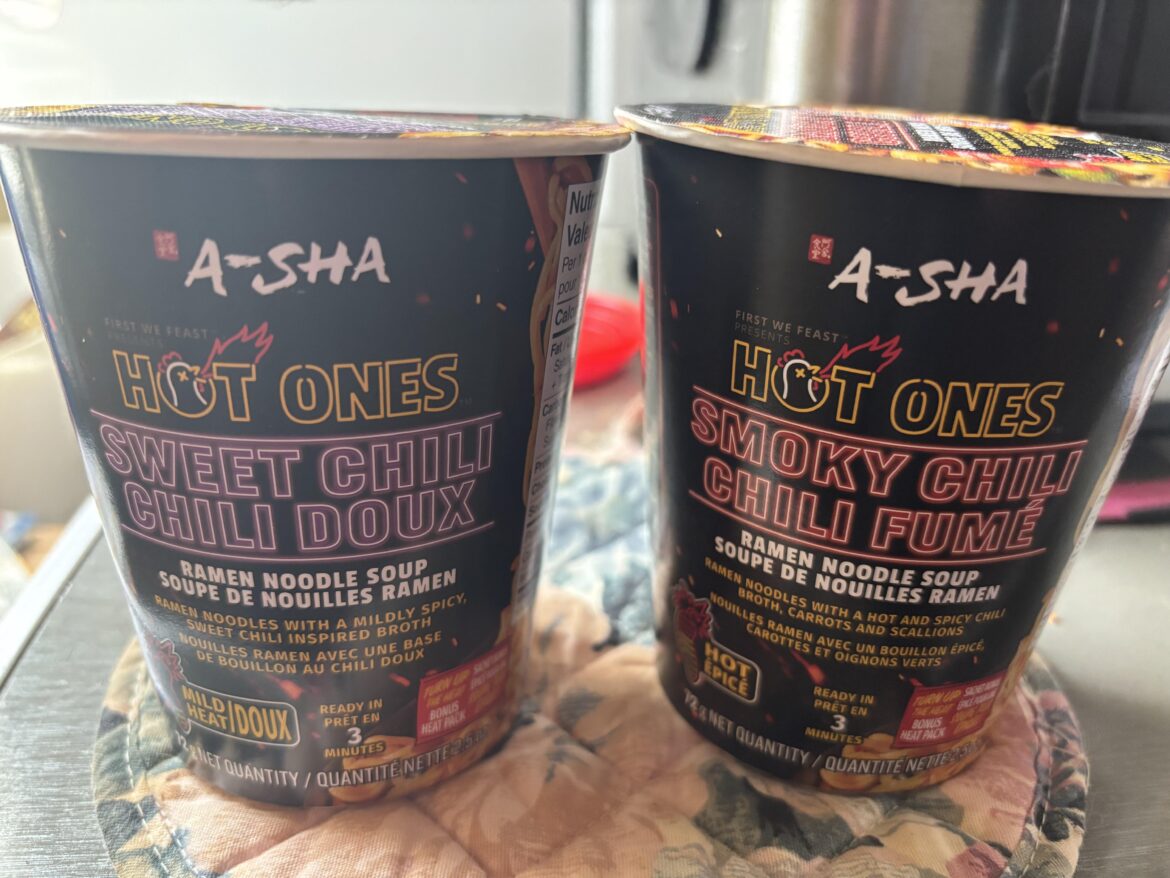 Got two of the new Hot Ones ramen cups to try