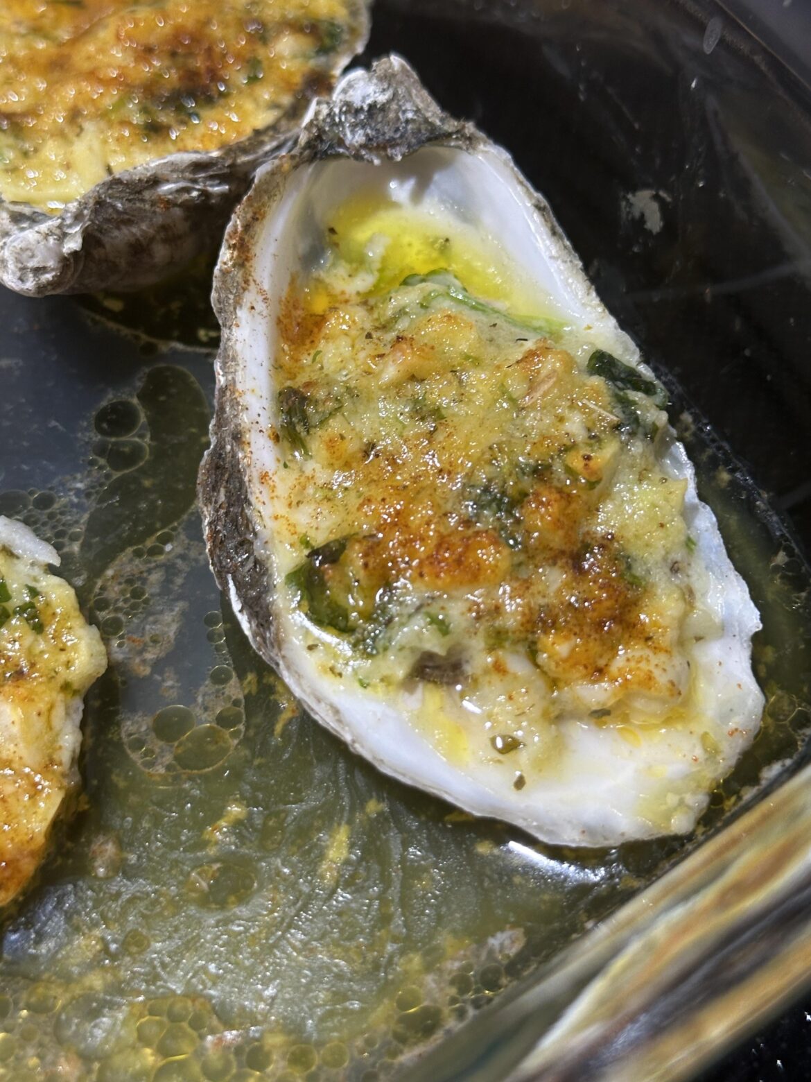 Broiled oysters