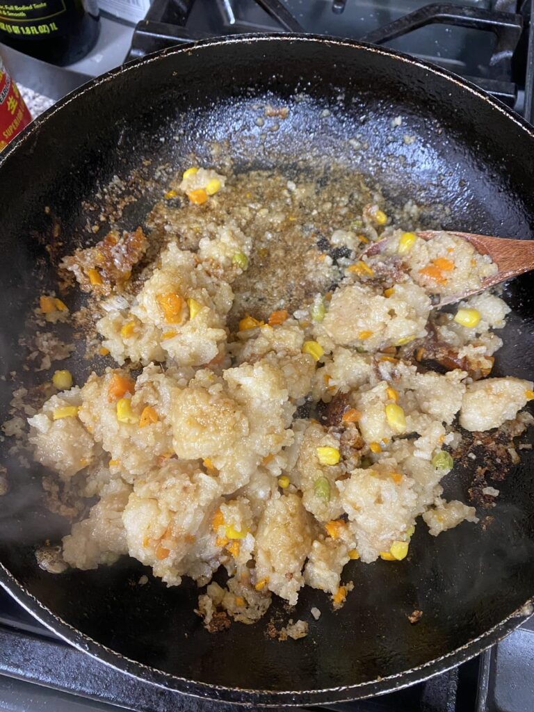 My mom made fried rice instead of getting takeout