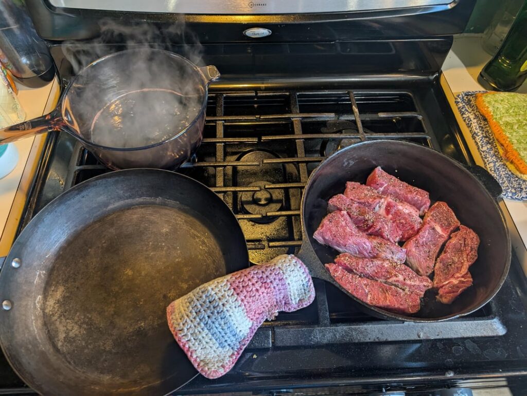 Red wine braised beef "ribs"
