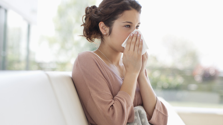 woman with cold