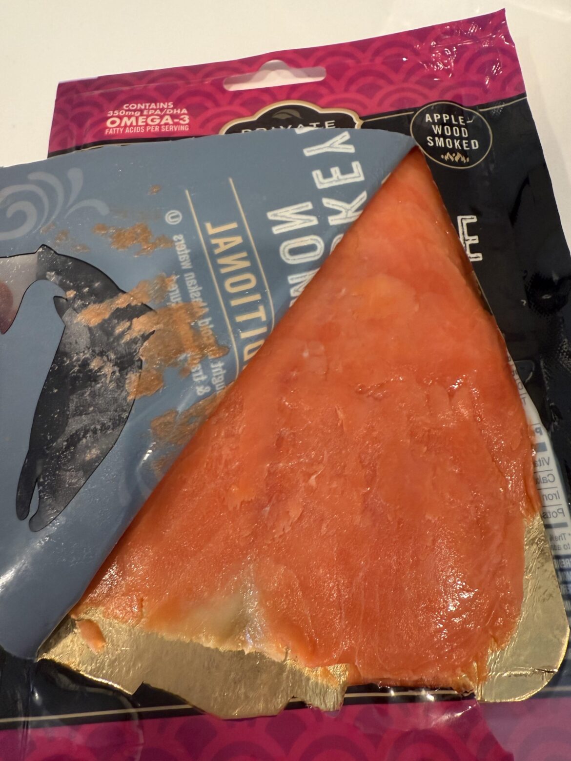 Has this smoked salmon gone bad? Just opened it and there is no expiration date on the packaging.