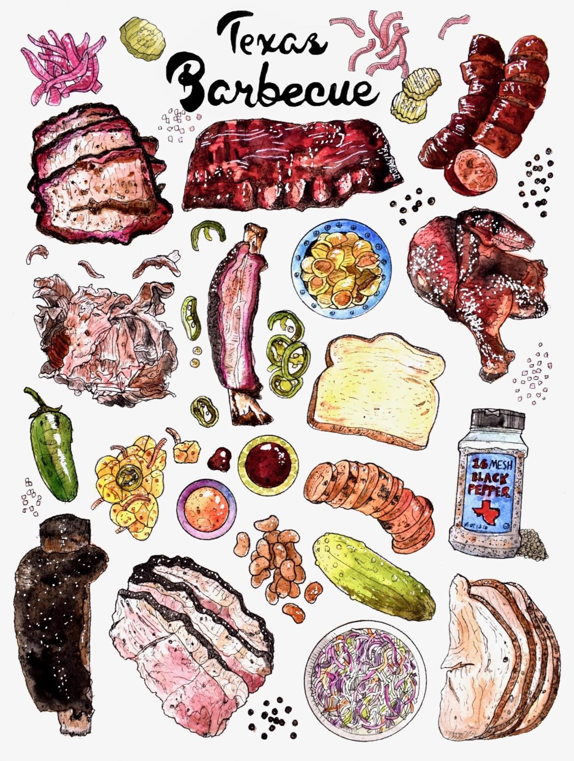 I painted some Texas barbecue and wanted to share here!