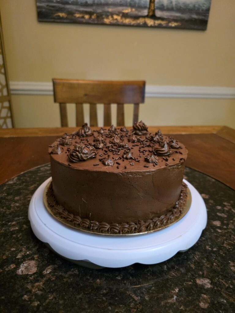 First time making chocolate cake from scratch. Second time making cake. How'd I do?