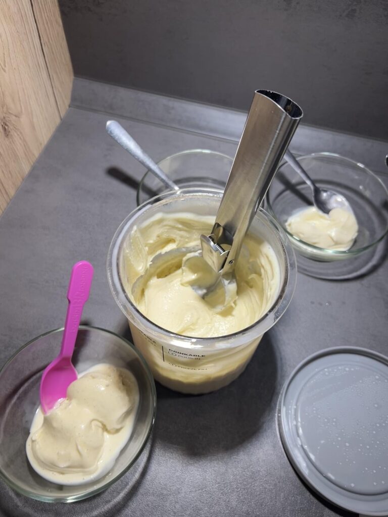 made my first ever vanilla icecream using the Ninja creami