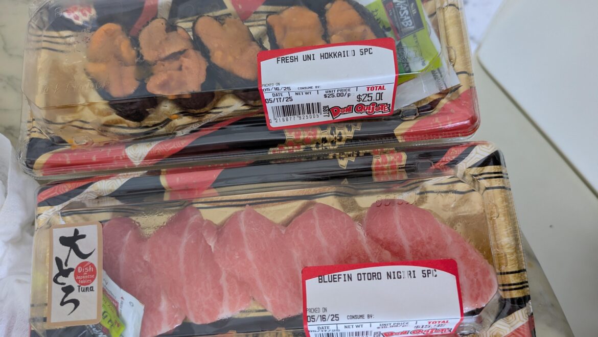 Supermarket sushi