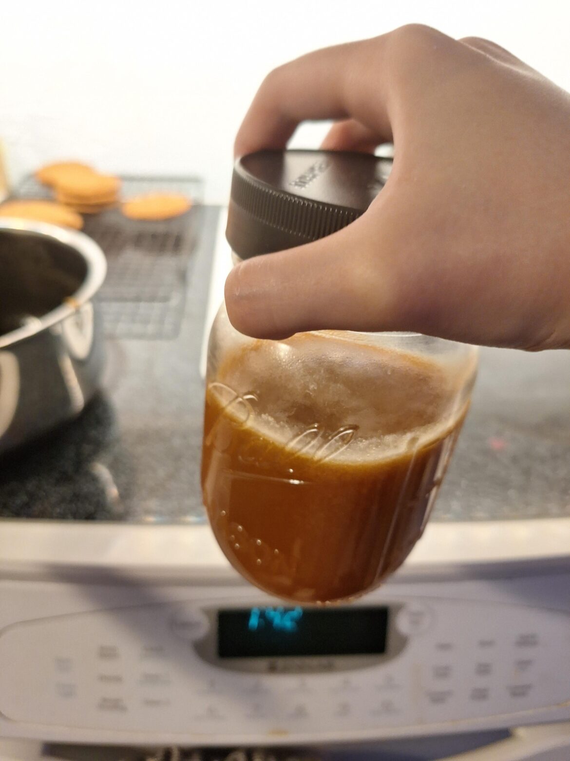 i wanted caramel so imade caremal and it was the most stressful 30 minutes of my entire life