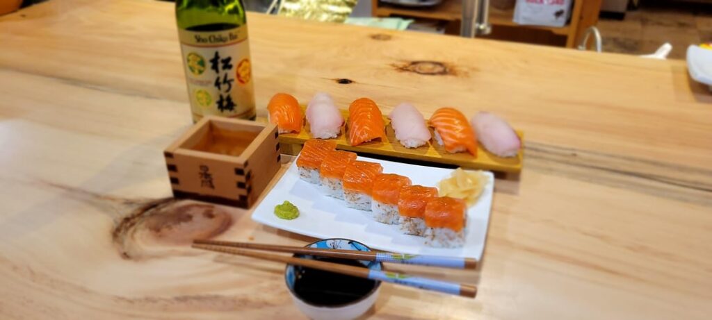 Sushi experiments with homemade steelhead gravlax