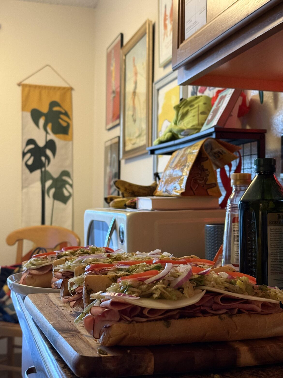 Italian hoagies I made for my visiting family