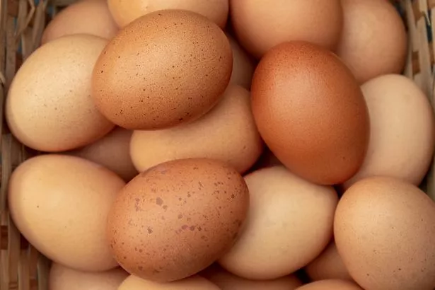 A basket of eggs 