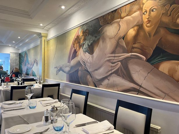 The stylish interior of Il Michelangelo restaurant on Weston-super-Mare seafront