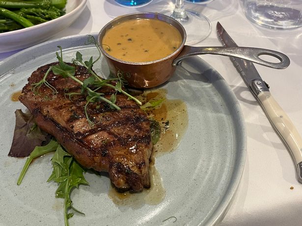 The 'perfectly cooked' sirloin steak at Il Michelangelo restaurant on Weston-super-Mare seafront
