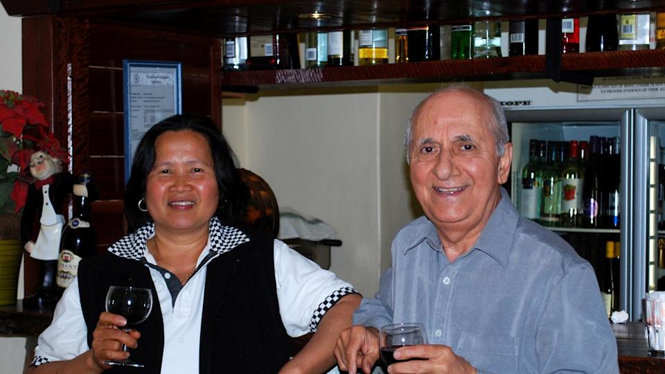 Restaurant owners Eugenio (Tony) and Zeny Sanso.