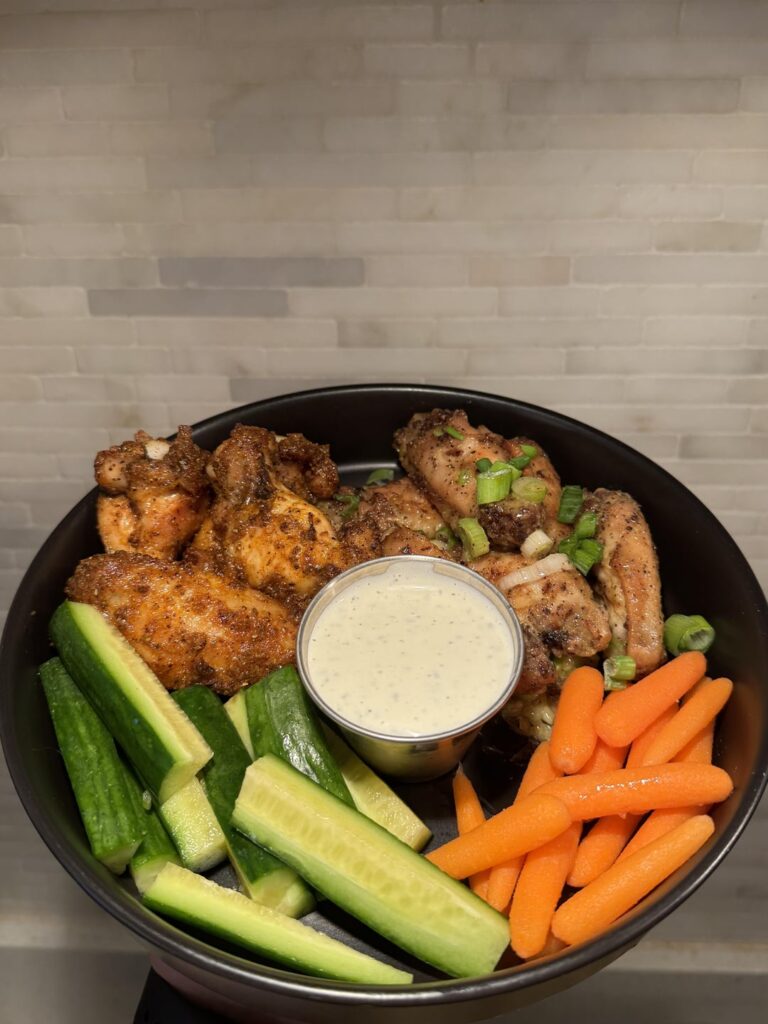 Old bay on the left  lemon pepper on the right - baked