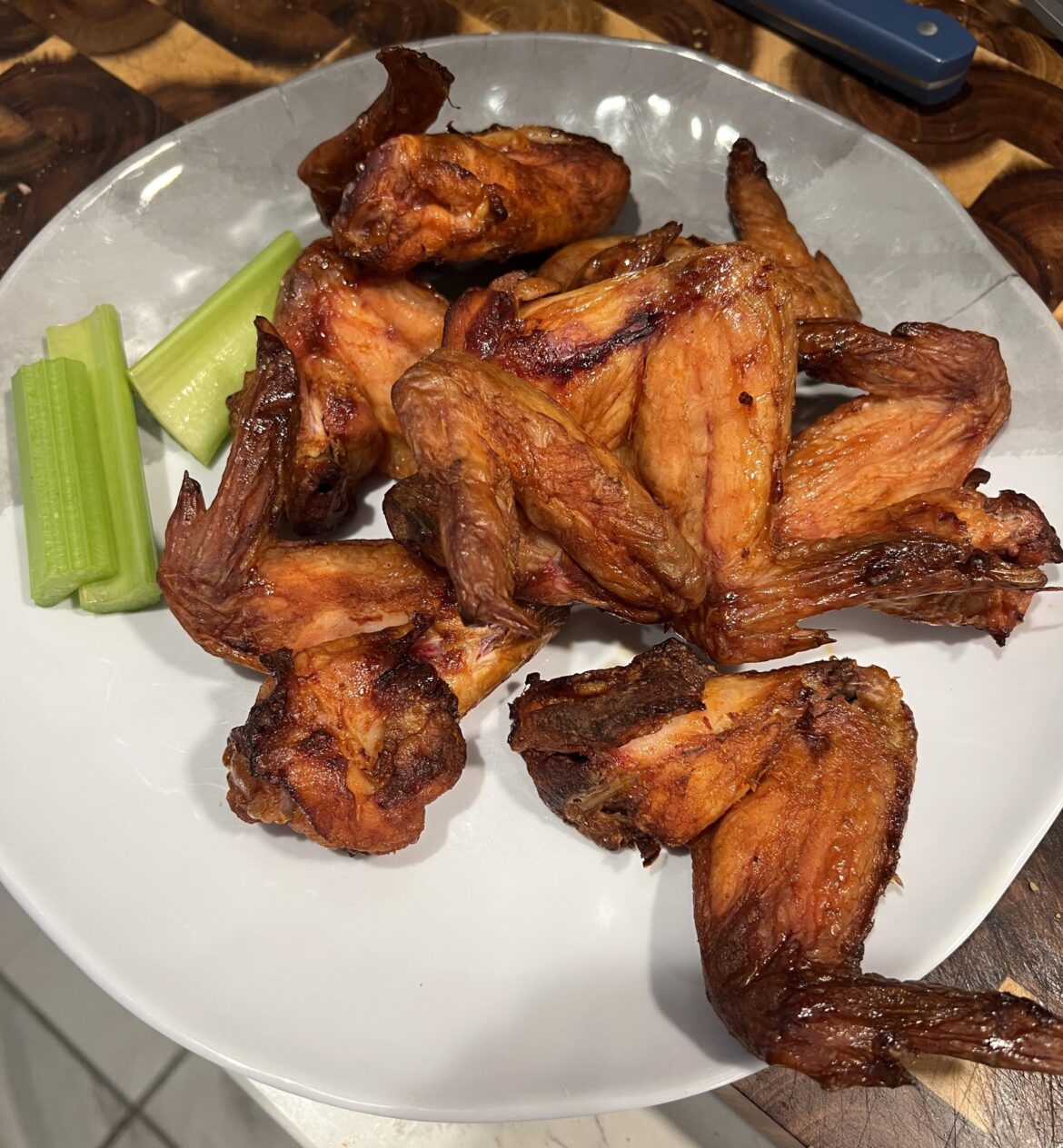 Smoked wings on pellet grill