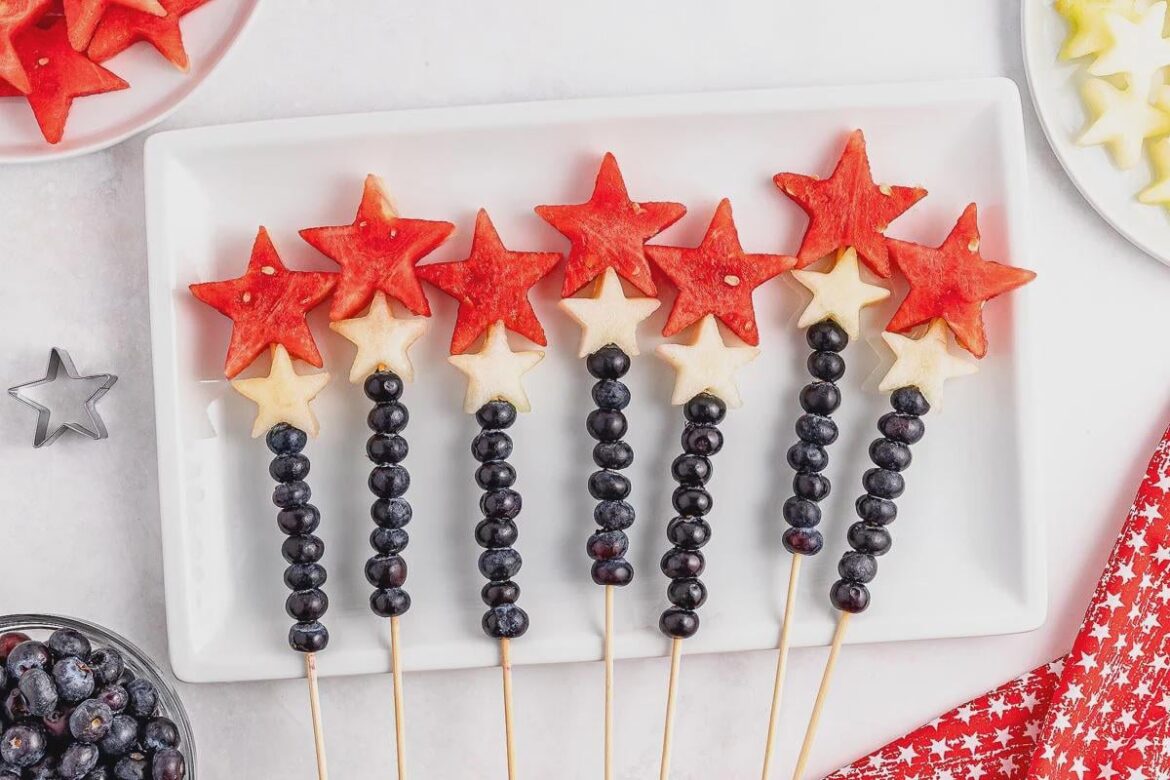 Watermelon Blueberry Sparklers