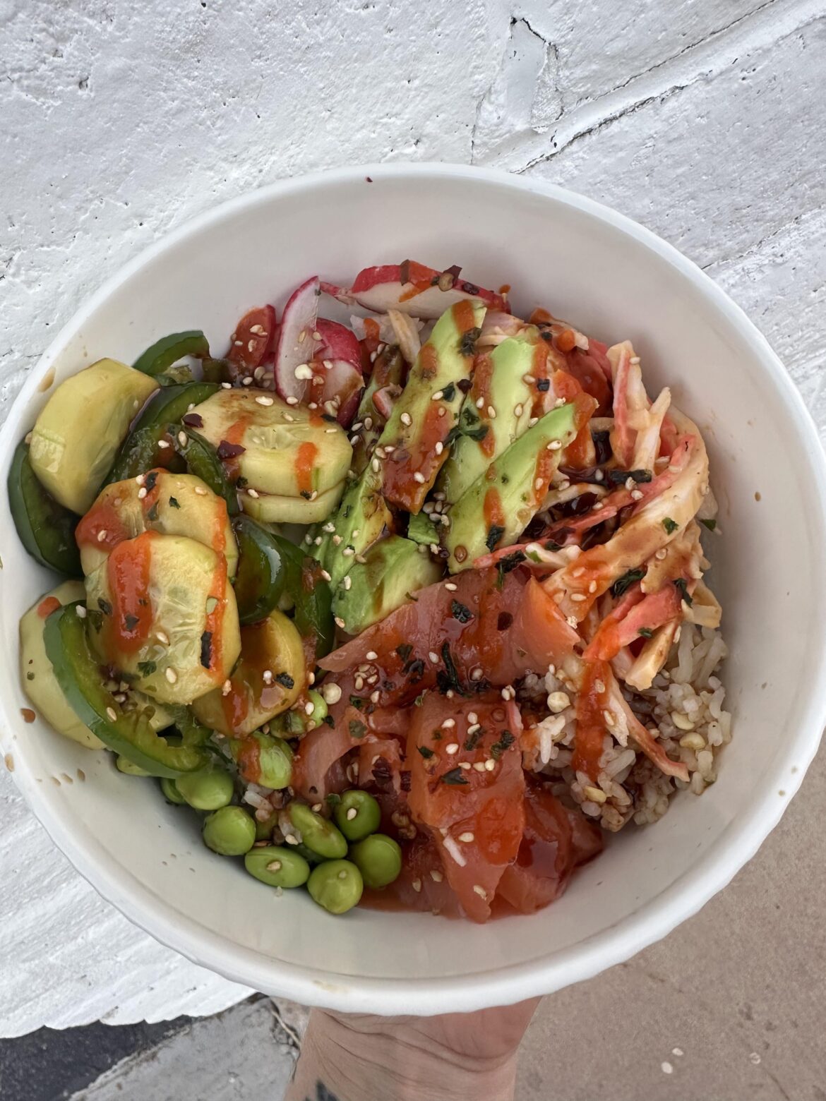 Poke style bowl