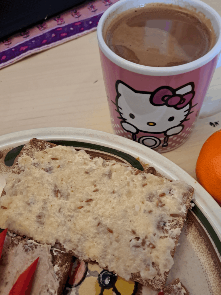 Pultost, a Norwegian delicacy, made from fat free sour milk and caraway seeds