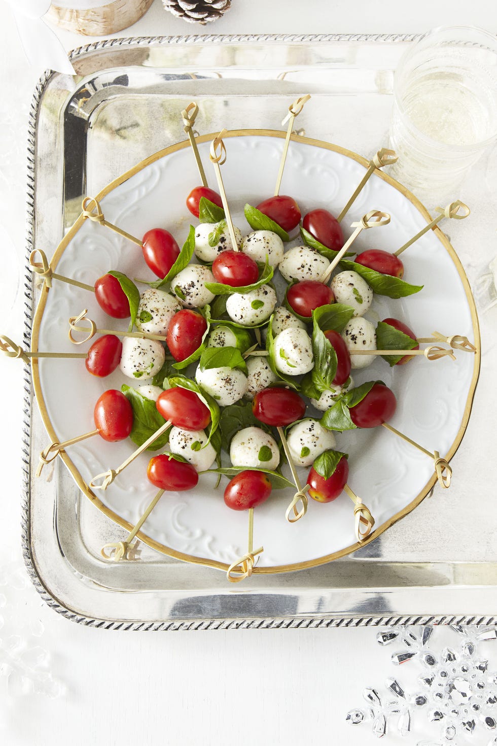 christmas appetizers caprese bites