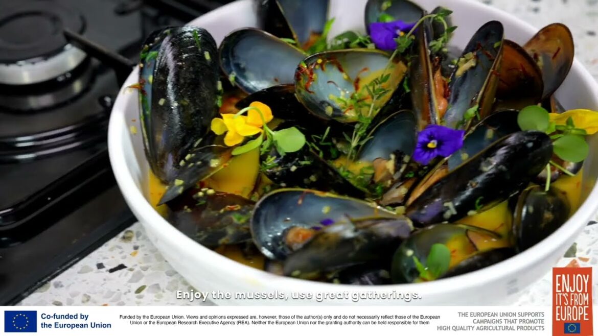 Mussels in Creamy Saffron Sauce | Elegant Mediterranean Seafood Recipe Mussels in Creamy Saffron Sauce | Elegant Mediterranean Seafood Recipe