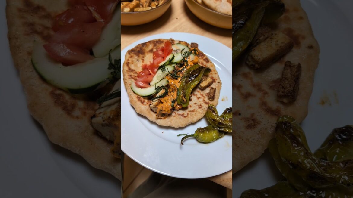 Flatbread Friday? A little Mediterranean-Spanish fusion with whatever was laying around at home!