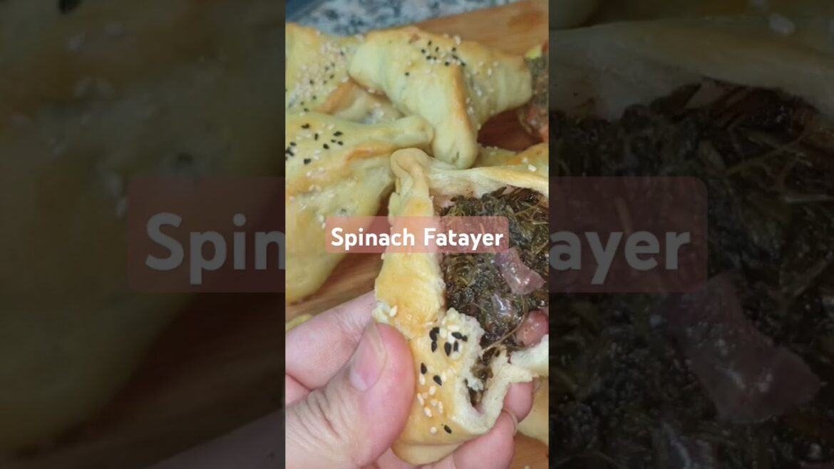 Homemade Spinach Fatayer