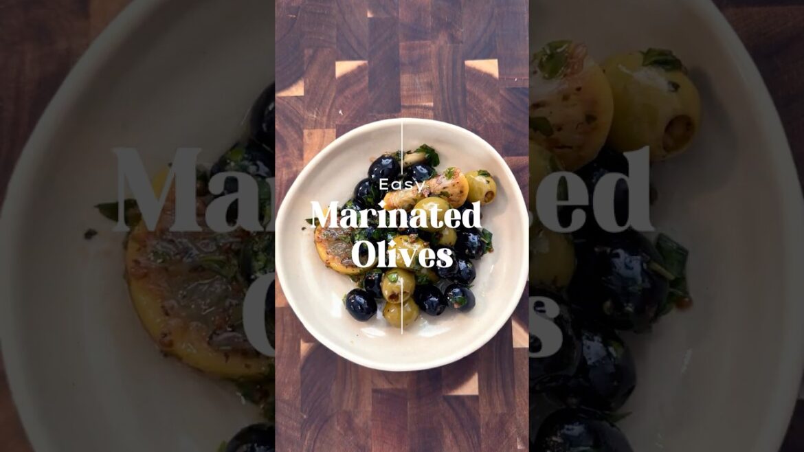 DELICIOUS Marinated Olives: Easy to make at home #recipe #sidedish #easyrecipe #homemadefood