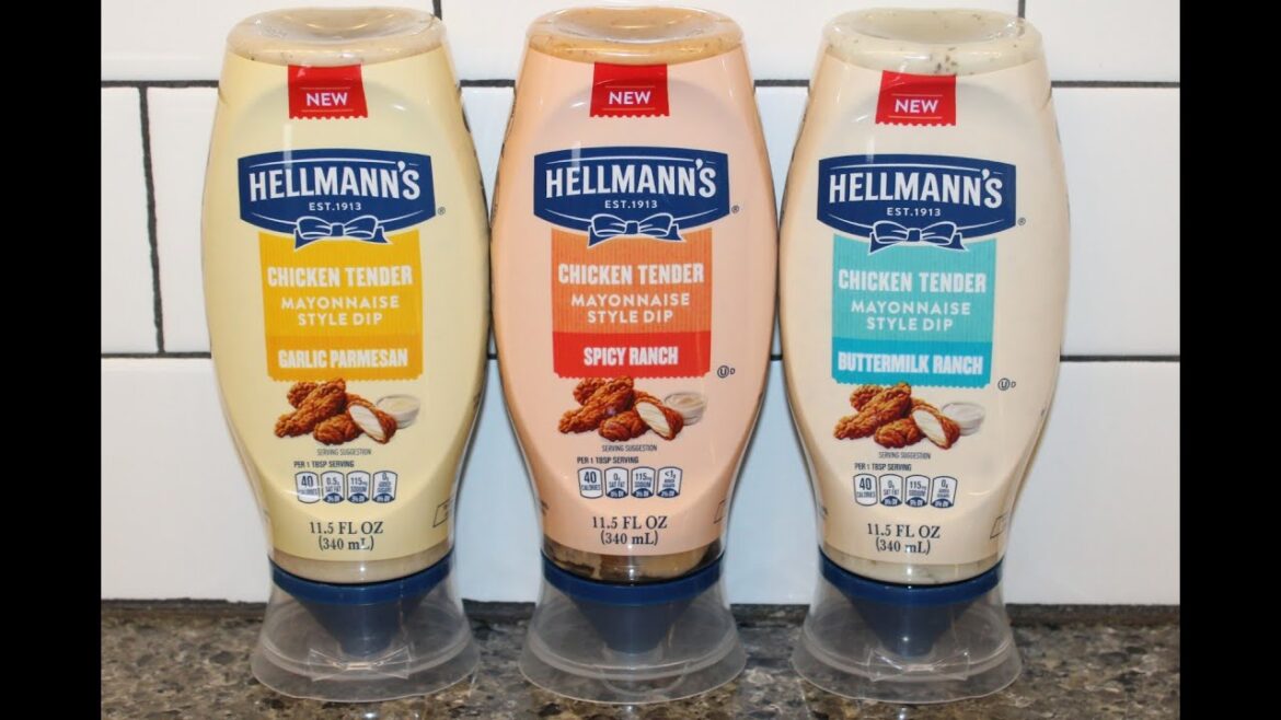 Hellmann’s Chicken Tender Mayonnaise Style Dip: Garlic Parmesan, Spicy Ranch & Buttermilk Ranch