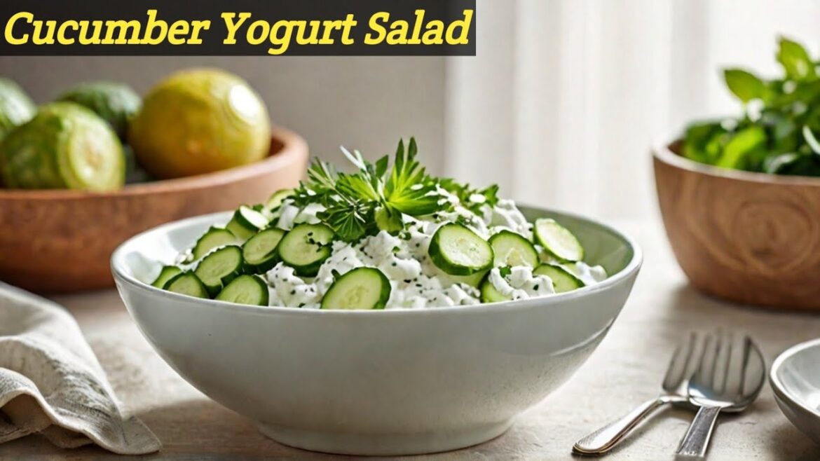 Cucumber Yogurt Salad Recipe | Healthy Summer Raita | Refreshing Kheera Dahi Salad in 5 Minutes