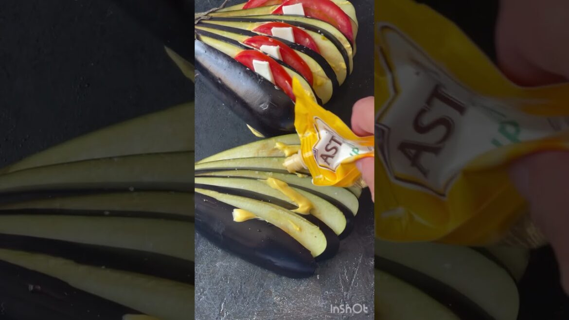 Baked Eggplant Delight – Quick, Cheesy & Delicious! #shorts #food #EasyRecipes #ASMRcooking•