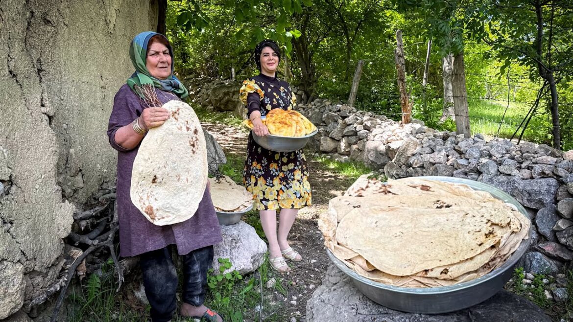 Baking authentic Iranian bread in a traditional oven—Lavash and Fatir with an unforgettable flavor