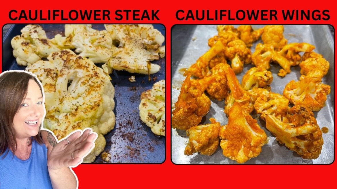LET'S COOK CAULIFLOWER STEAK AND CAULIFLOWER WINGS COLLAB WITH @tinastalktime & @Maria_crocker