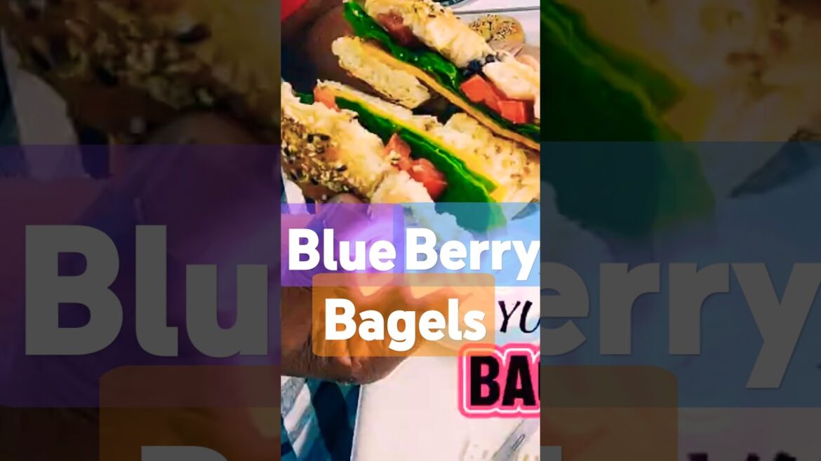 This Blueberry Bagel Sandwich Will Blow Your Mind! #food #baking #foodie