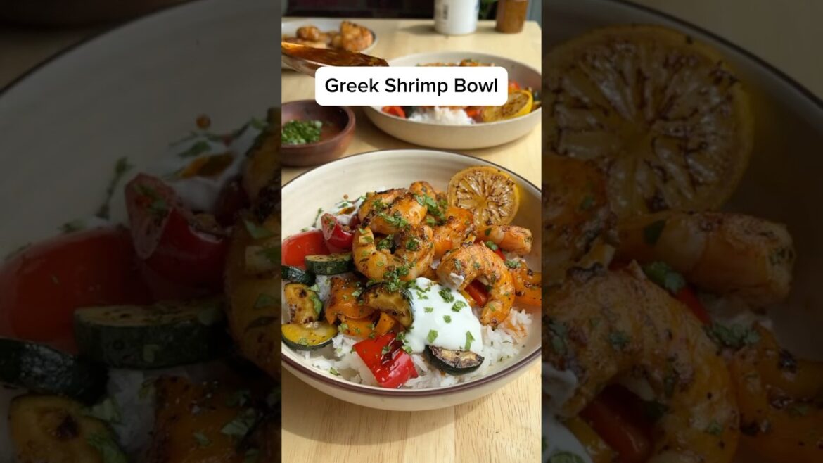 GREEK SHRIMP BOWL WITH LEMON-GARLIC YOGURT #recipe #food #healthylifestyle #healthyfood #shorts #fyp GREEK SHRIMP BOWL WITH LEMON-GARLIC YOGURT #recipe #food #healthylifestyle #healthyfood #shorts #fyp